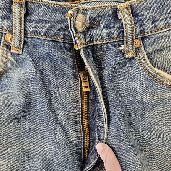 LEVIS 505 Straight Jeans 34x30 Faded Blue - Picture 3 of 16